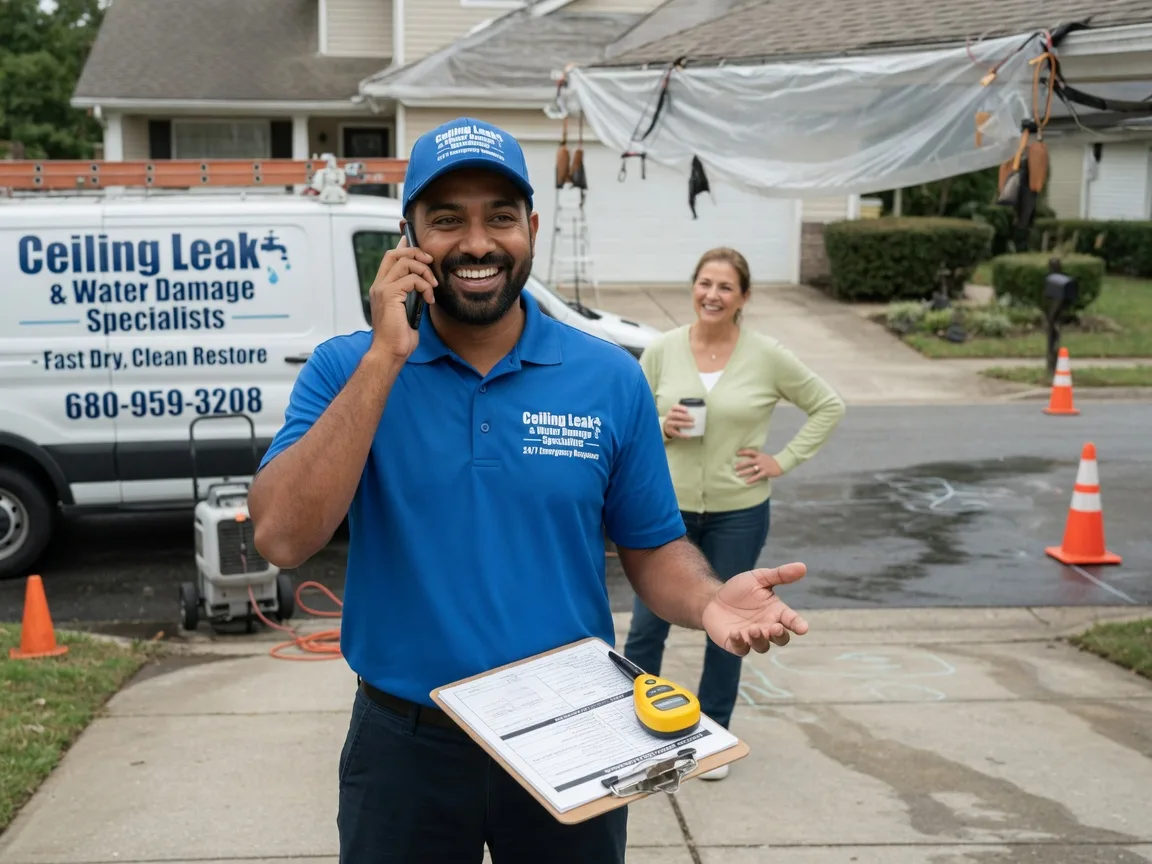 Ceiling Leak Cleanup Bunker Hill, IN FAQs